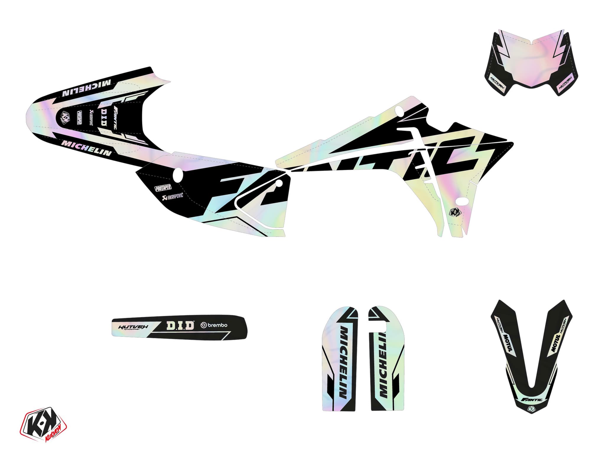 kit graphique 50cc fantic xm 50 glow holographic | Fantic | Kutvek - View 2