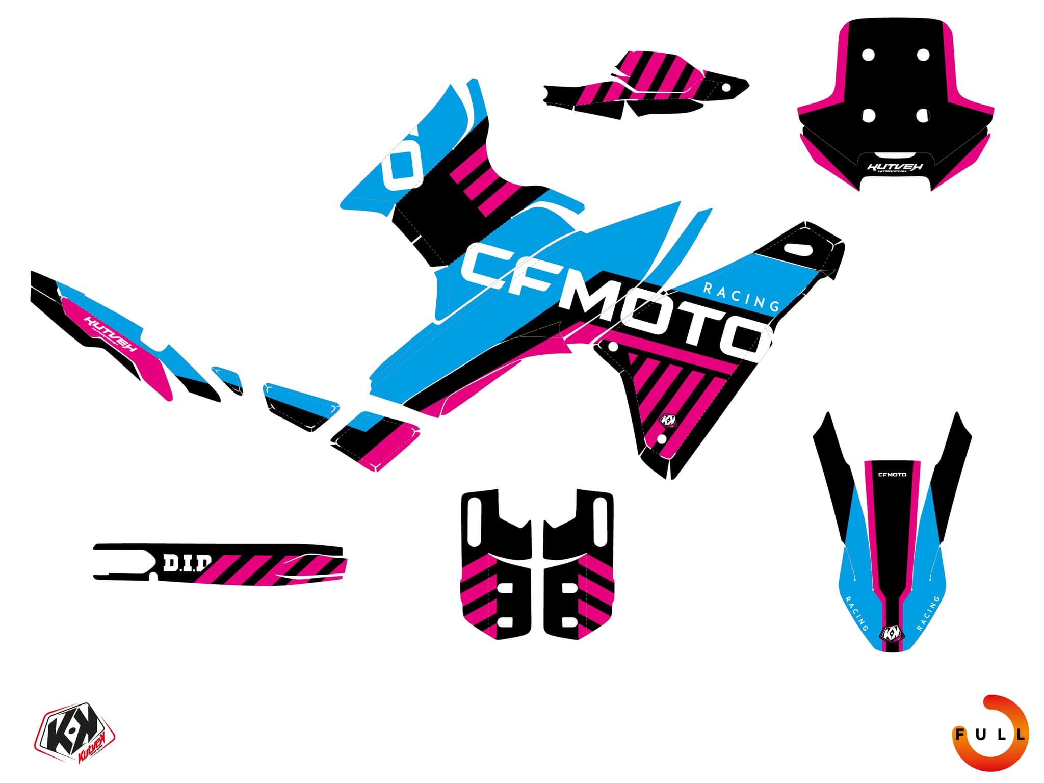 kit graphique moto cf moto mt 450 gp bleu | CF Moto | Kutvek - View 3