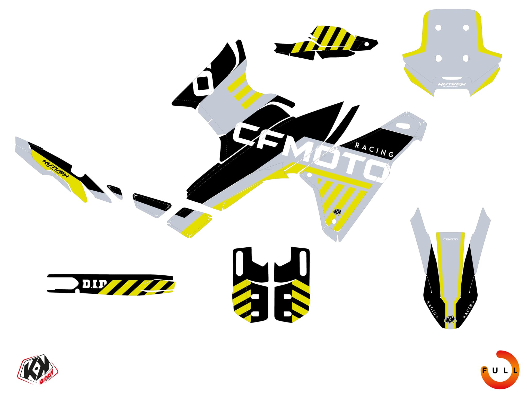 Kit graphique Moto CF MOTO MT 450 GP Gris | CF Moto | Kutvek - View 3