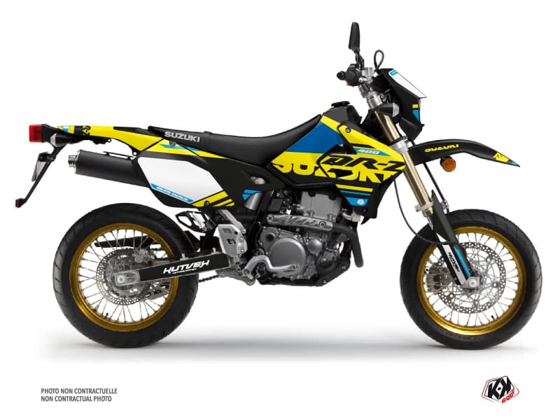 kit graphique moto suzuki dr-z 400 sm grade bleu  