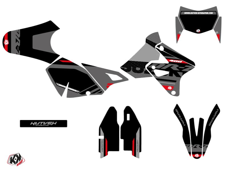 Kit graphique Moto Cross Grade Suzuki DRZ 400 SM Noir | Suzuki | Kutvek - View 2