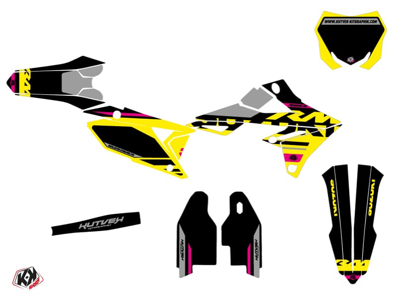Kit graphique Moto Cross Grade Suzuki 450 RMZ Rose | Suzuki | Kutvek - View 2