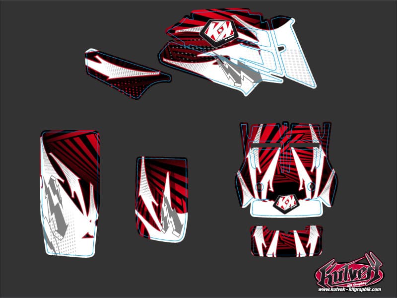 Kit graphique Quad Graff Yamaha Banshee Rouge | Yamaha | Kutvek - View 2