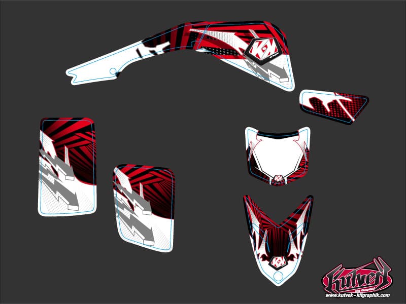 kit graphique quad yamaha blaster 200 graff rouge | Yamaha | Kutvek - View 2