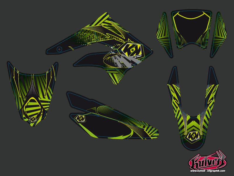 kit graphique 50cc graff derbi xtreme vert | SENDA | Kutvek - View 2