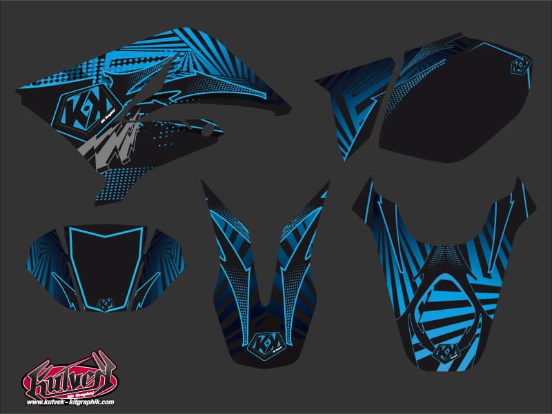 kit graphique 50cc graff yamaha dt 50 bleu | Yamaha | Kutvek - View 2