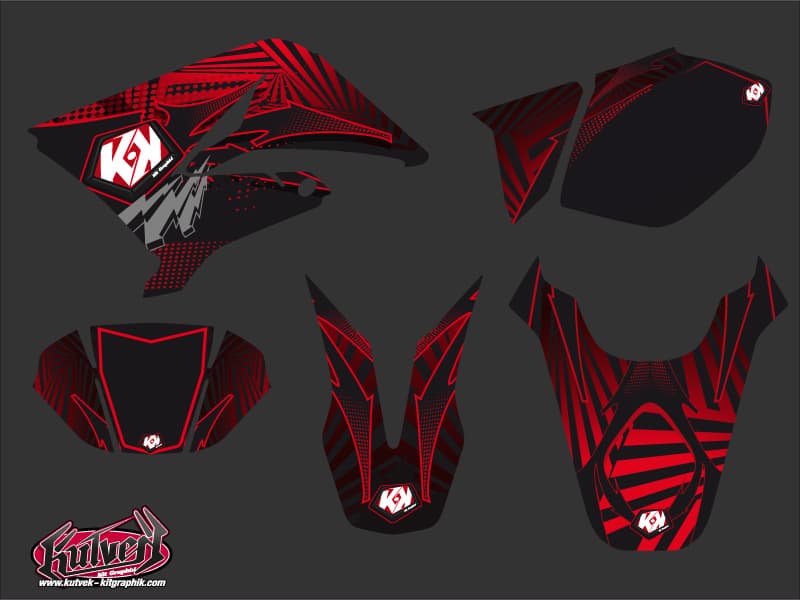 kit graphique 50cc graff yamaha dt 50 rouge | Yamaha | Kutvek - View 2