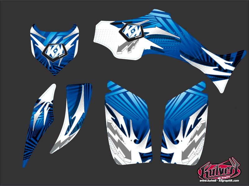 kit graphique quad yamaha wolverine 350 graff bleu | Yamaha | Kutvek - View 2