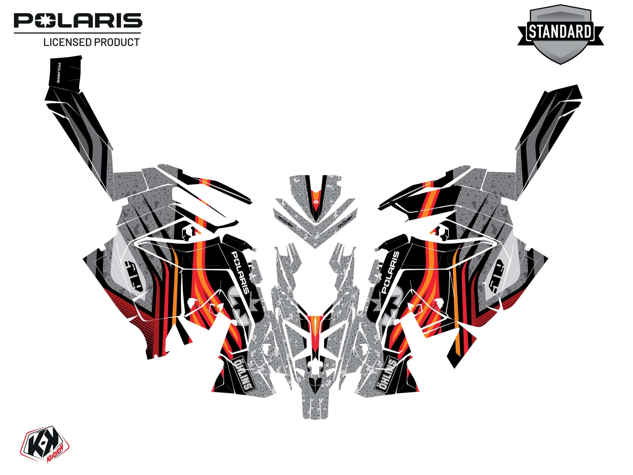 deko-set schneemobil polaris 600r race sled granito rot | Polaris | Kutvek - View 2