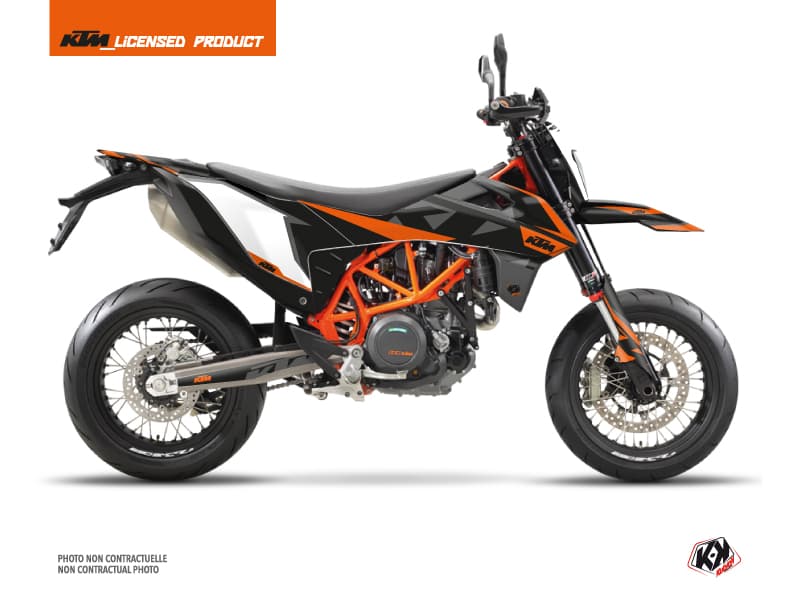 kit graphique moto ktm smc 690 r gravity orange  