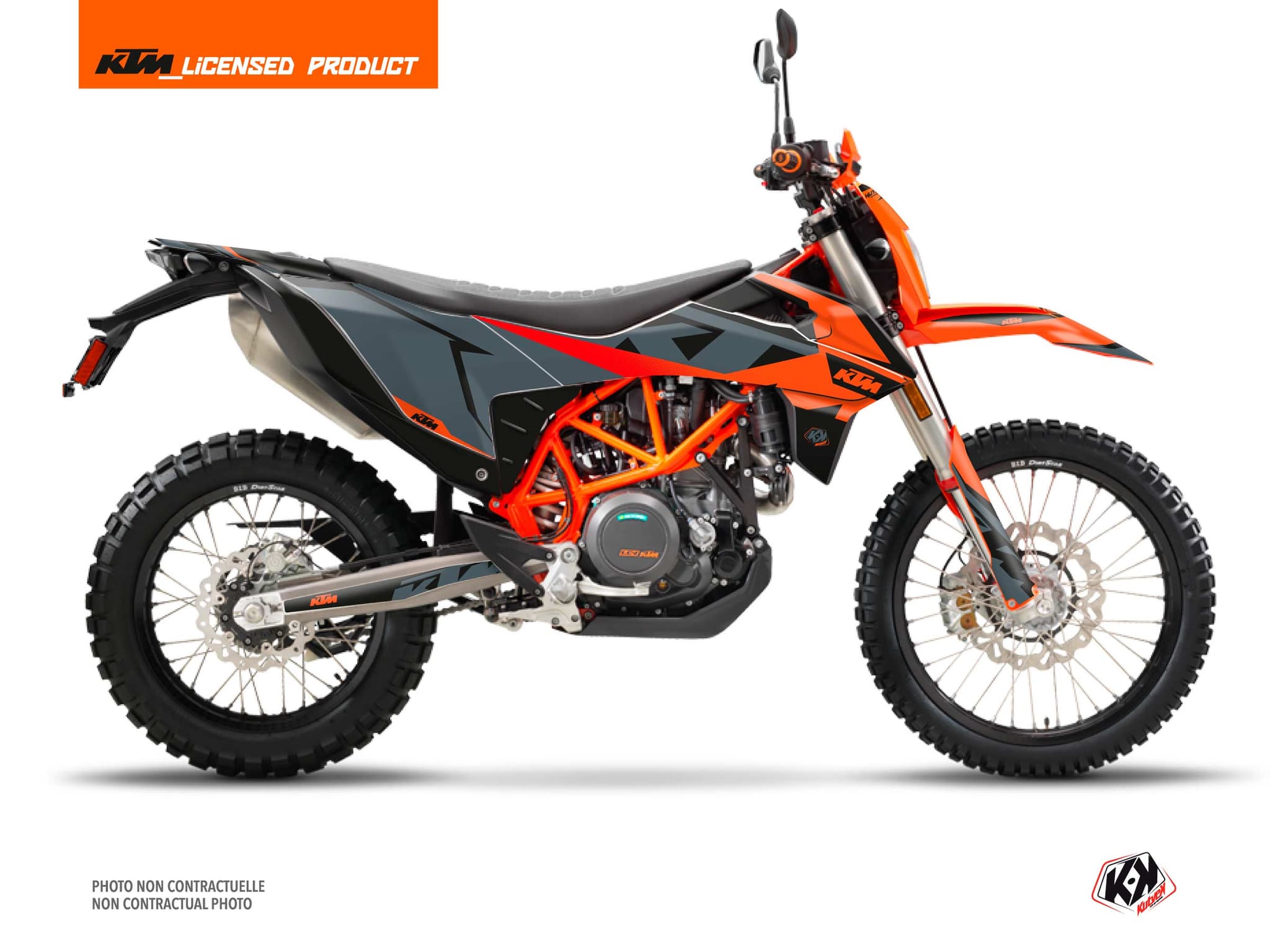kit graphique moto ktm enduro 690 r gravity gris  