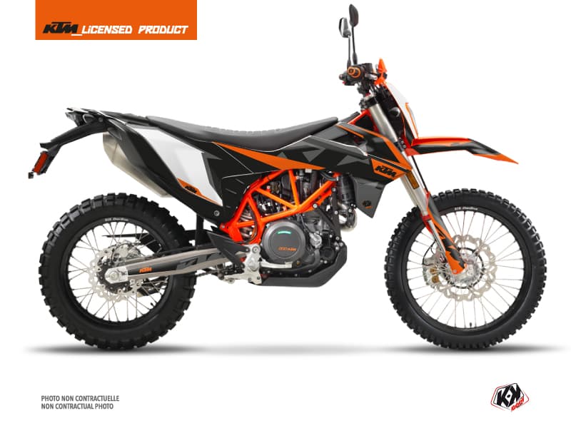 kit graphique moto ktm enduro 690 r gravity orange  