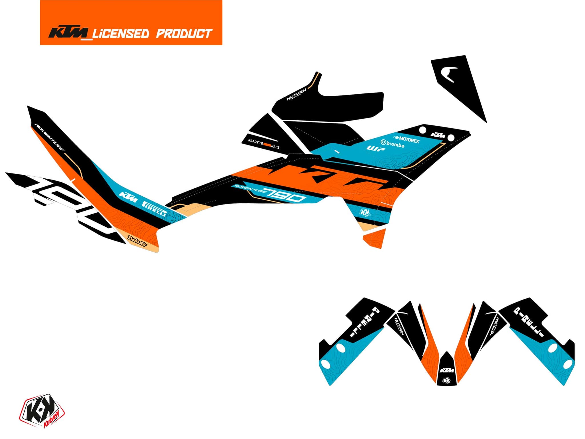 kit de decoración motocicleta ktm adventure 790 gravl azul | KTM Adventure | Kutvek - View 2