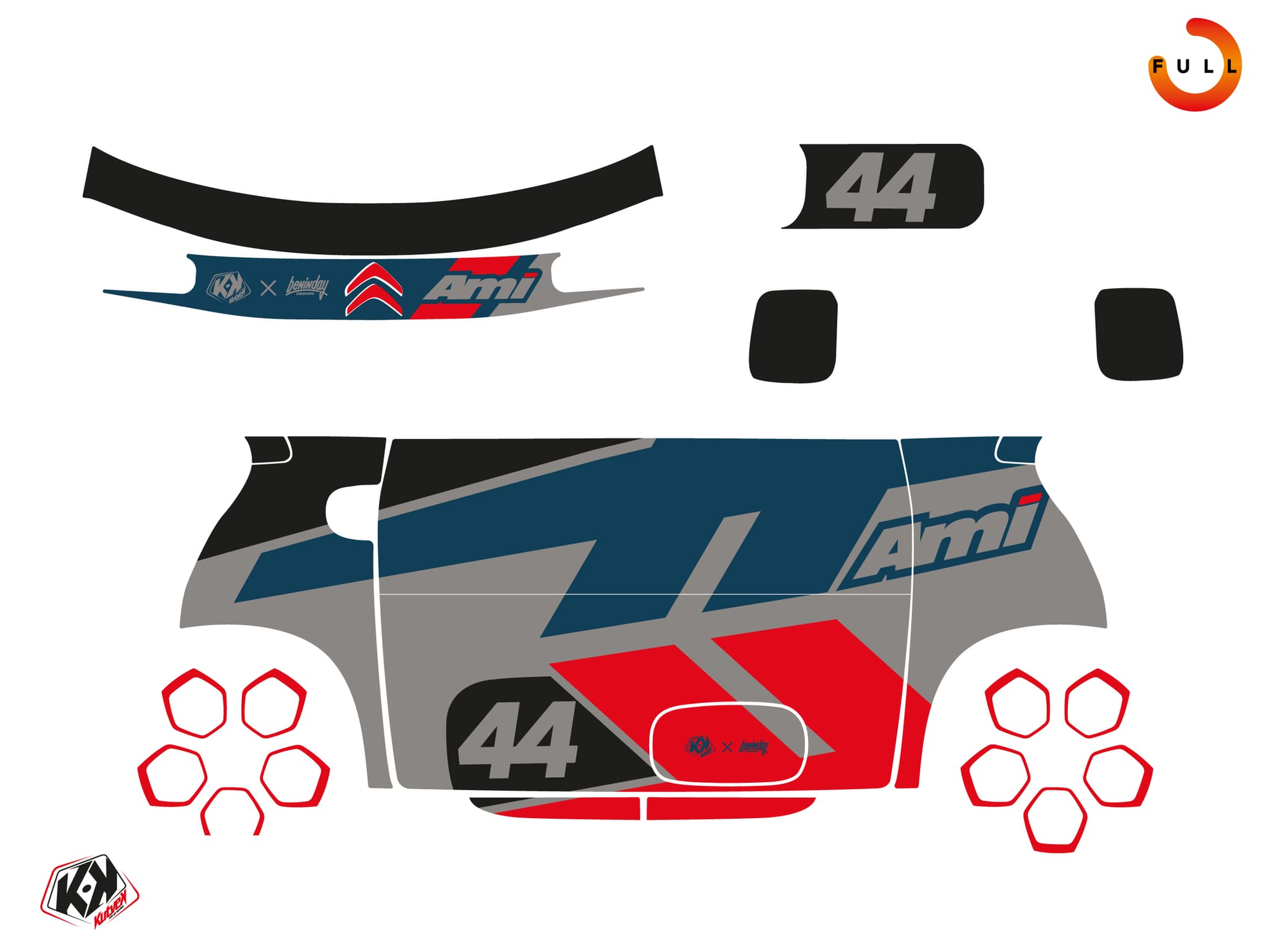 kit déco golf cart citroën ami gt gris | Citroen | Kutvek - View 2