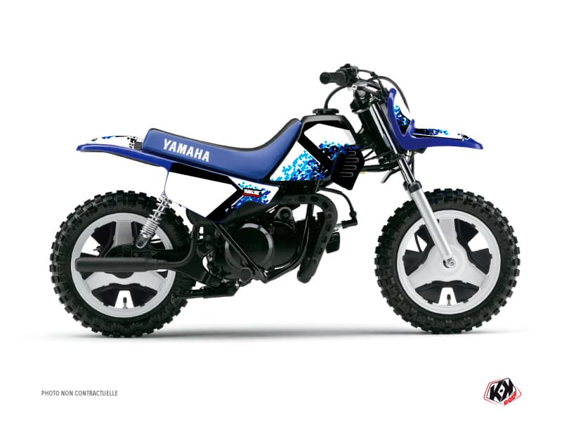 kit graphique motocross yamaha pw 50 hangtown bleu  