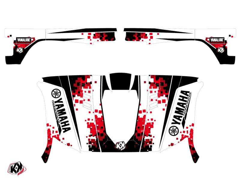 kit graphique ssv hangtown yamaha rhino rouge | Yamaha | Kutvek - View 2