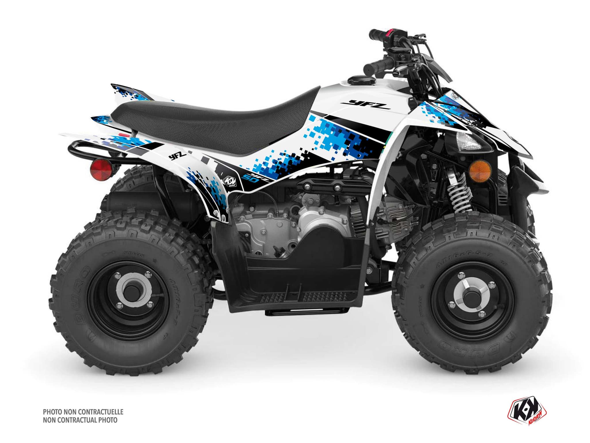 Kit Graphique Quad Hangtown Yamaha 50 YFZ Blanc