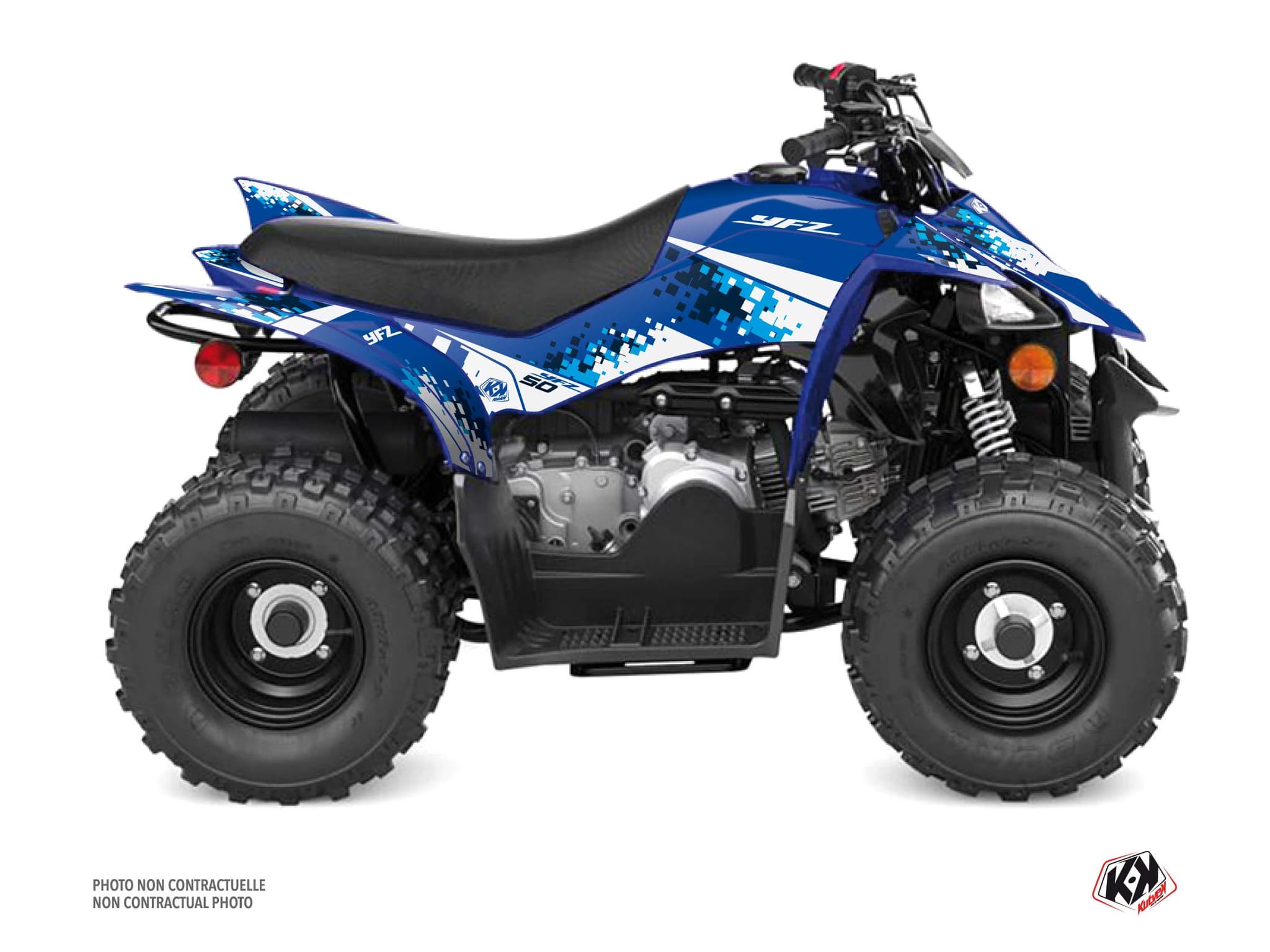 kit graphique quad yamaha yfz 50 hangtown bleu  