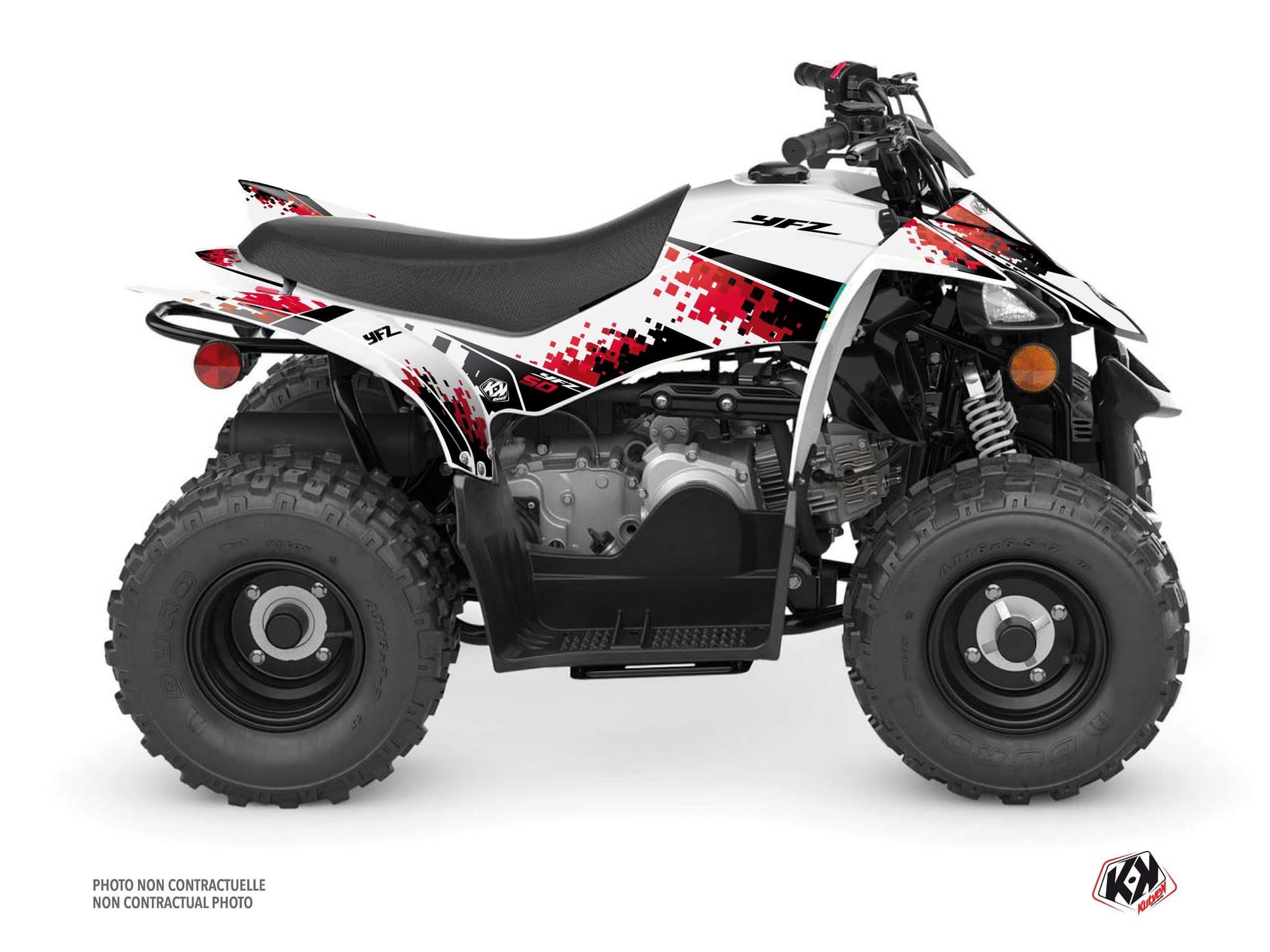 kit graphique quad yamaha yfz 50 hangtown rouge  