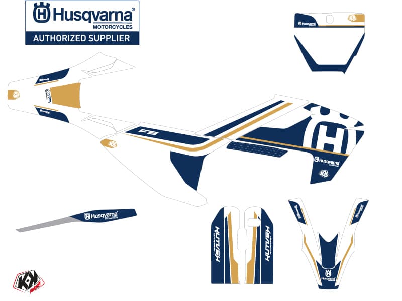 deko-set moto-cross heritage husqvarna 450 fs weiß | Husqvarna | Kutvek - View 2