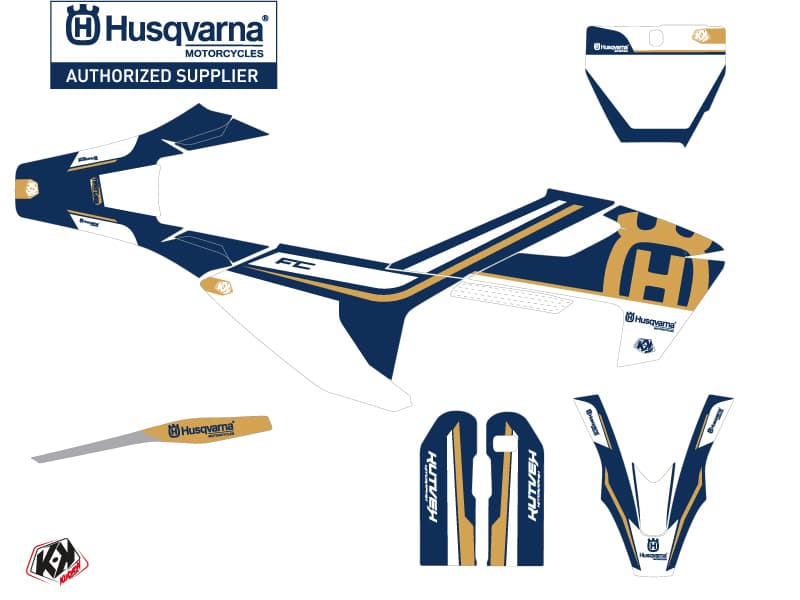 kit graphique motocross husqvarna fs 450 heritage bleu | Husqvarna | Kutvek - View 2