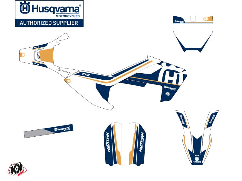 kit graphique motocross husqvarna tc 50 heritage blanc | Husqvarna | Kutvek - View 2