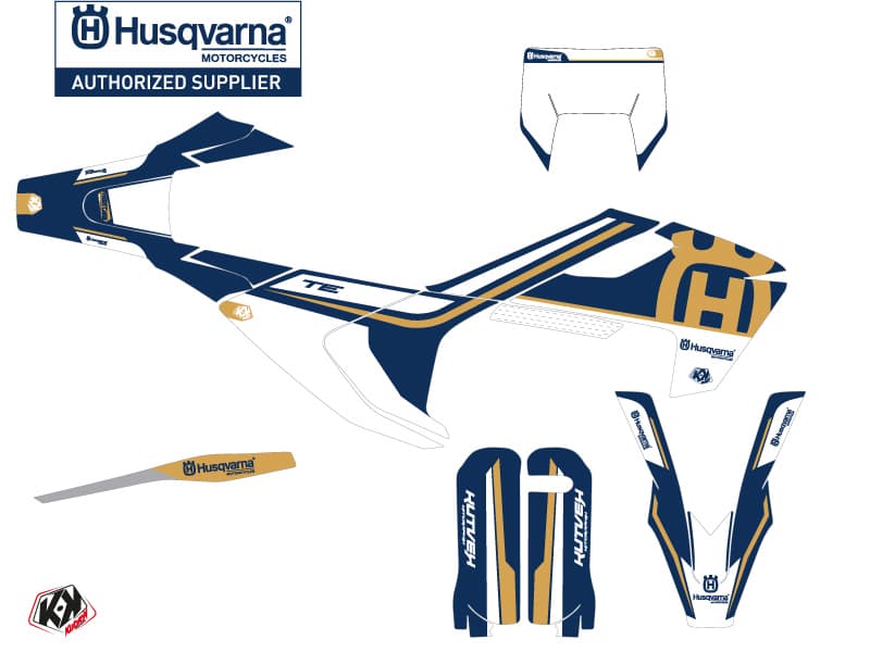 kit graphique motocross husqvarna te 125 heritage bleu | Husqvarna | Kutvek - View 2