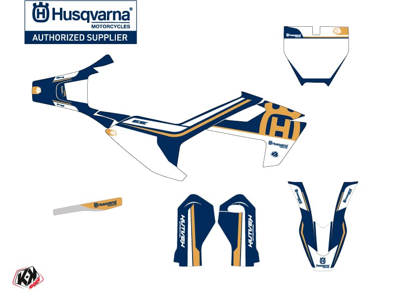 kit graphique motocross husqvarna e e5 heritage bleu | Husqvarna | Kutvek - View 2
