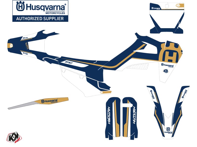 deko-set moto-cross heritage husqvarna fc 350 blau | Husqvarna | Kutvek - View 2