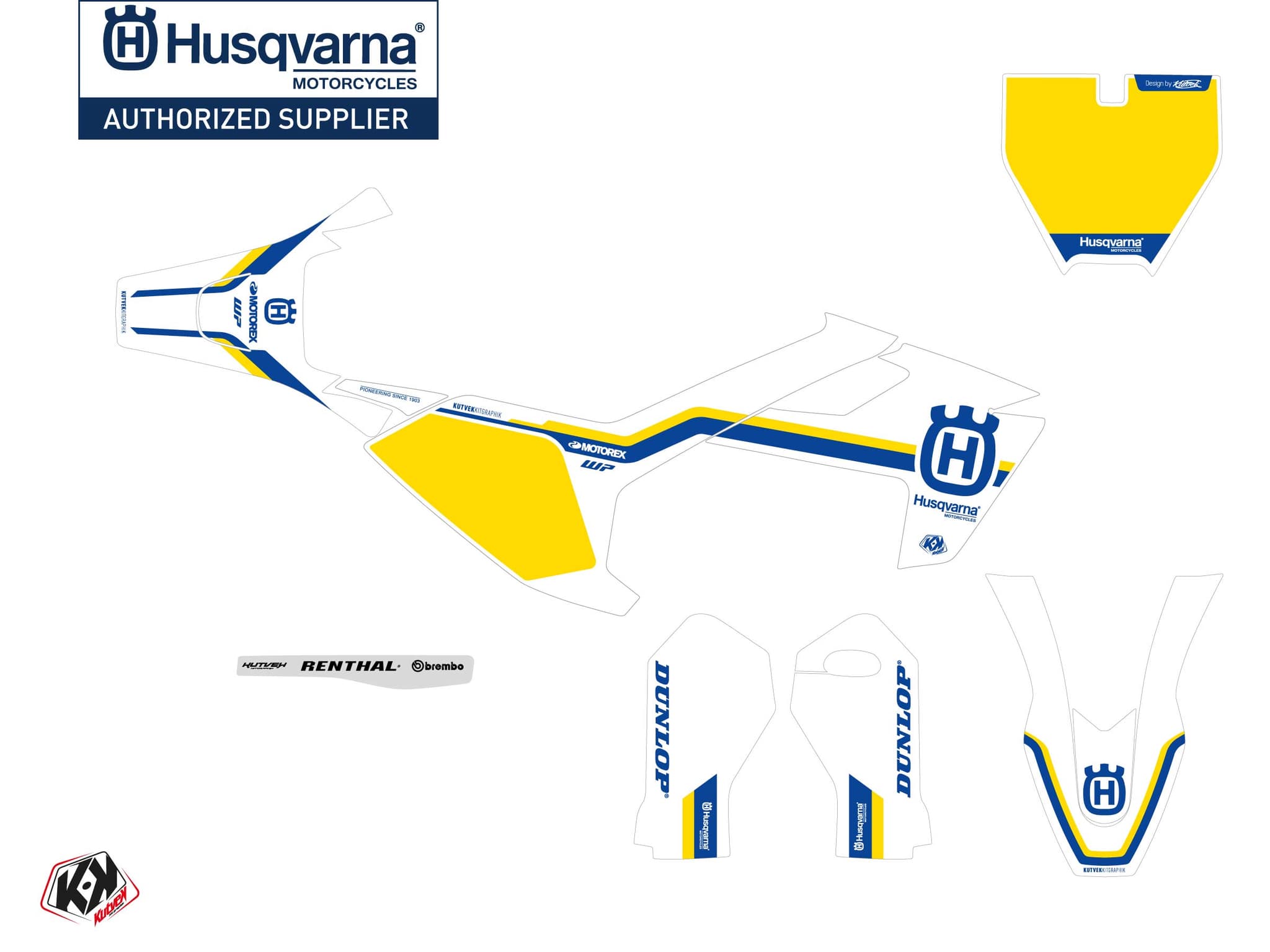 kit graphique motocross husqvarna e e5 heritage k23 | Husqvarna | Kutvek - View 2