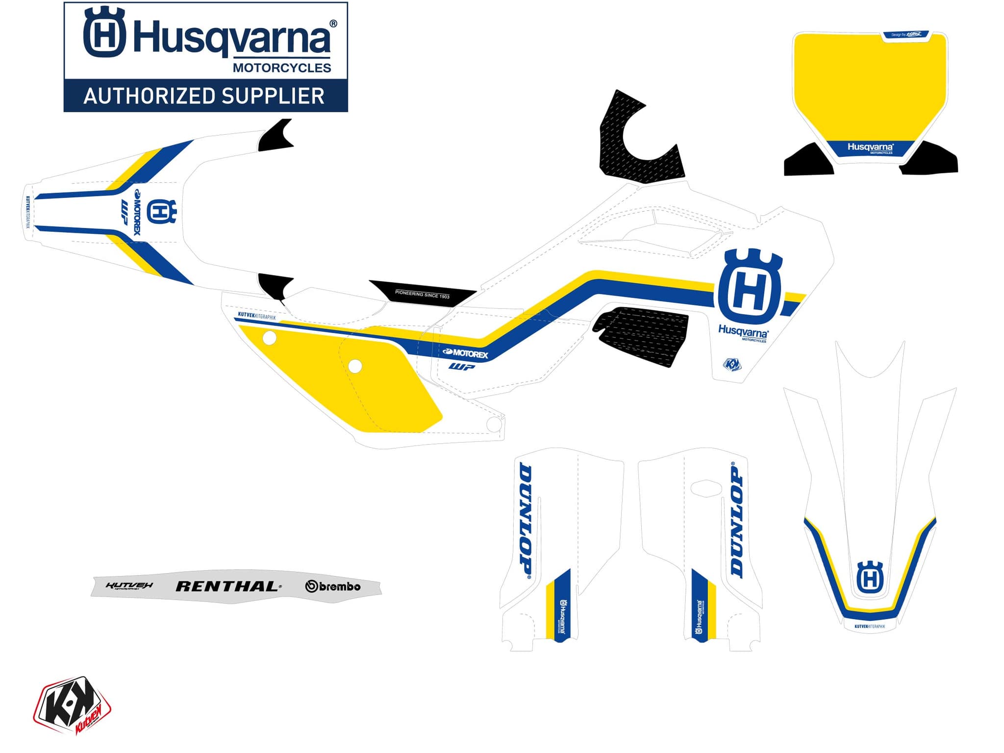kit graphique motocross husqvarna fc 350 heritage k23 | Husqvarna | Kutvek - View 2