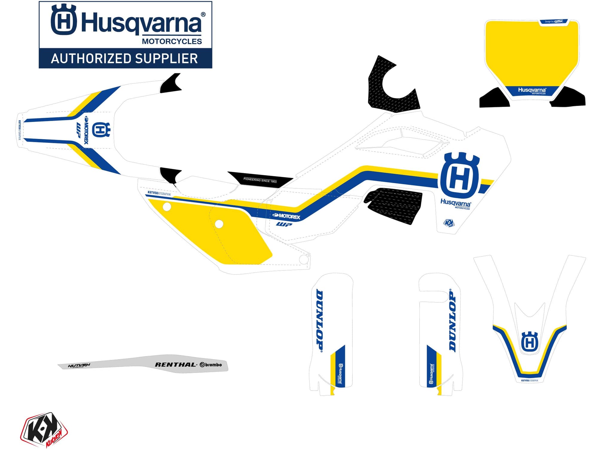 kit graphique motocross husqvarna fs 450 heritage k23 | Husqvarna | Kutvek - View 2