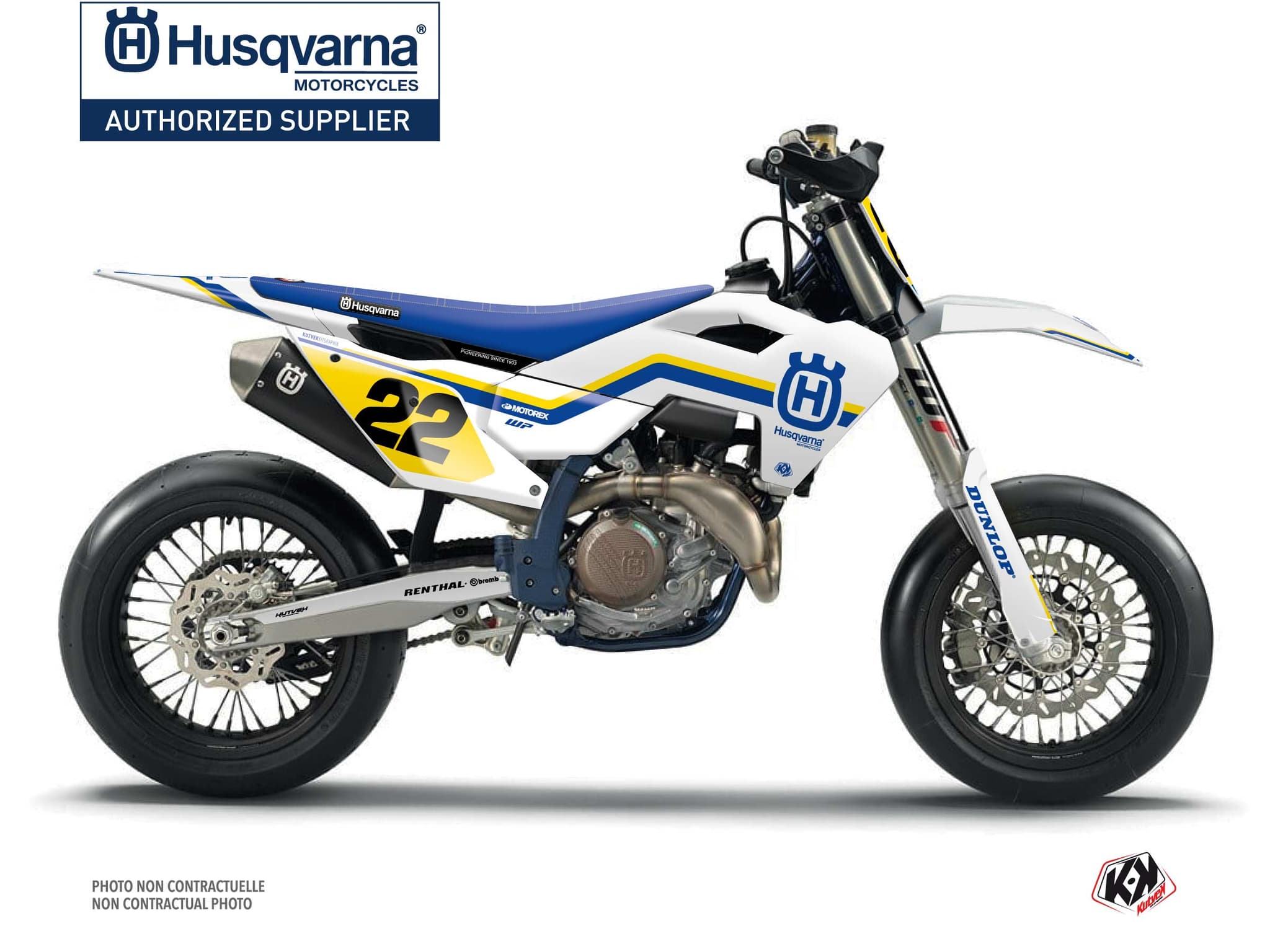 kit graphique motocross husqvarna fs 450 heritage k23   