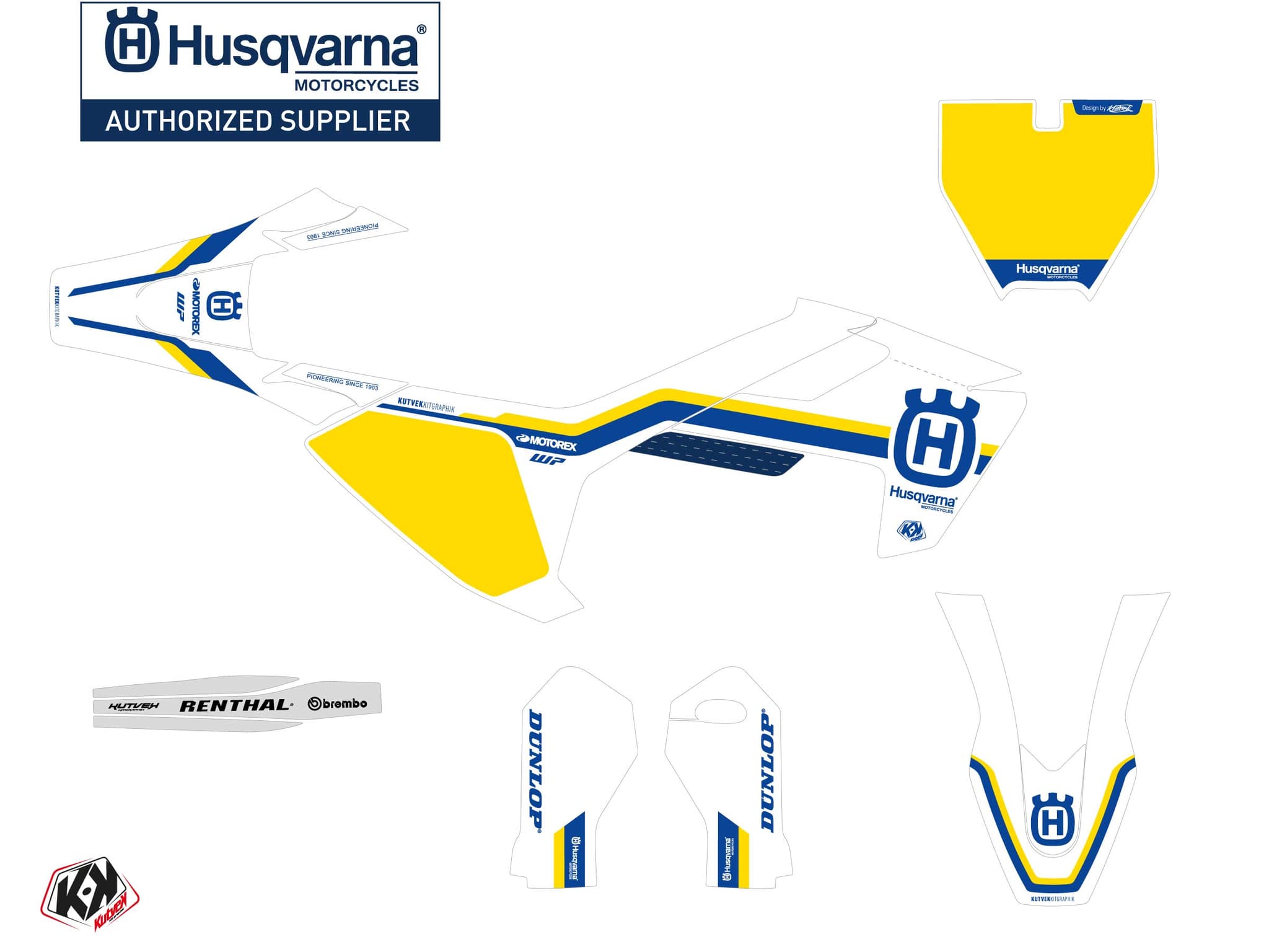 dirt bike husqvarna tc 65 heritage k23   graphic kit | Husqvarna | Kutvek - View 2