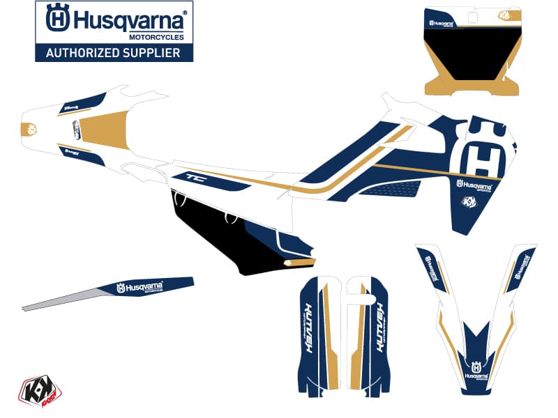 deko-set moto-cross heritage husqvarna tc 125 weiß | Husqvarna | Kutvek - View 2