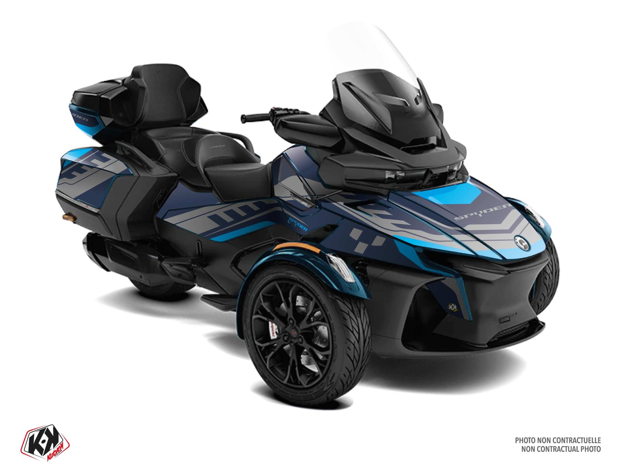 kit graphique  horizon bleu hybride can-am spyder rt