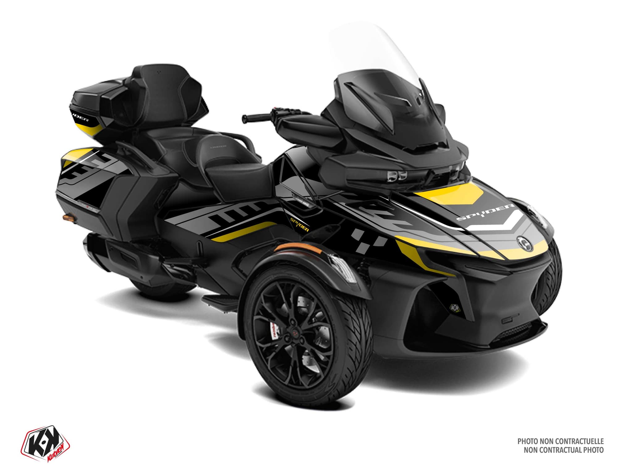 kit graphique  horizon jaune hybride can-am spyder rt
