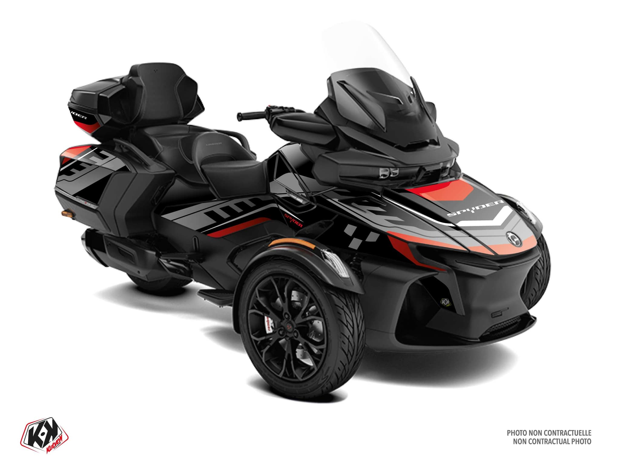 kit graphique  horizon rouge hybride can-am spyder rt