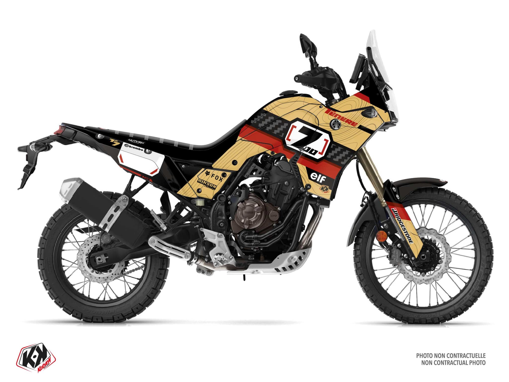 street bike yamaha tenere 700 hurdle sand  graphic kit | Yamaha | Kutvek