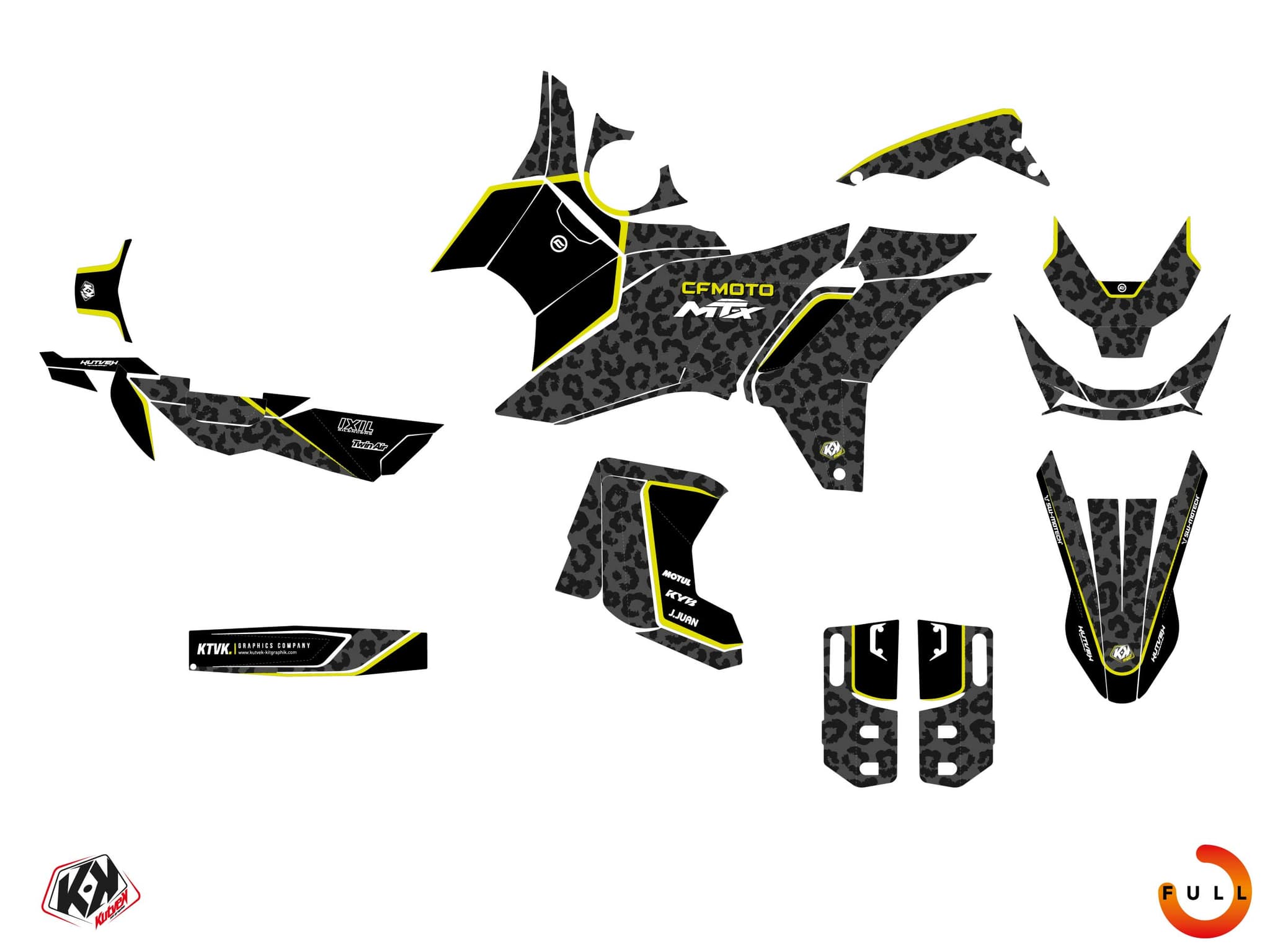 Kit graphique Moto CF MOTO MT-X 800 IARA Noir | CF Moto | Kutvek - View 3