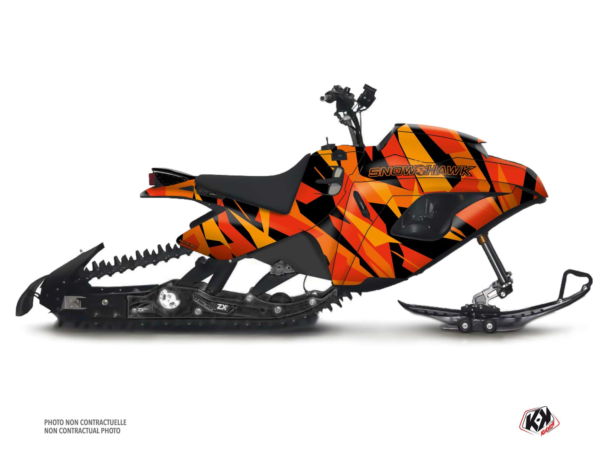 kit graphique motoneige snow hawk mst icecamo orange