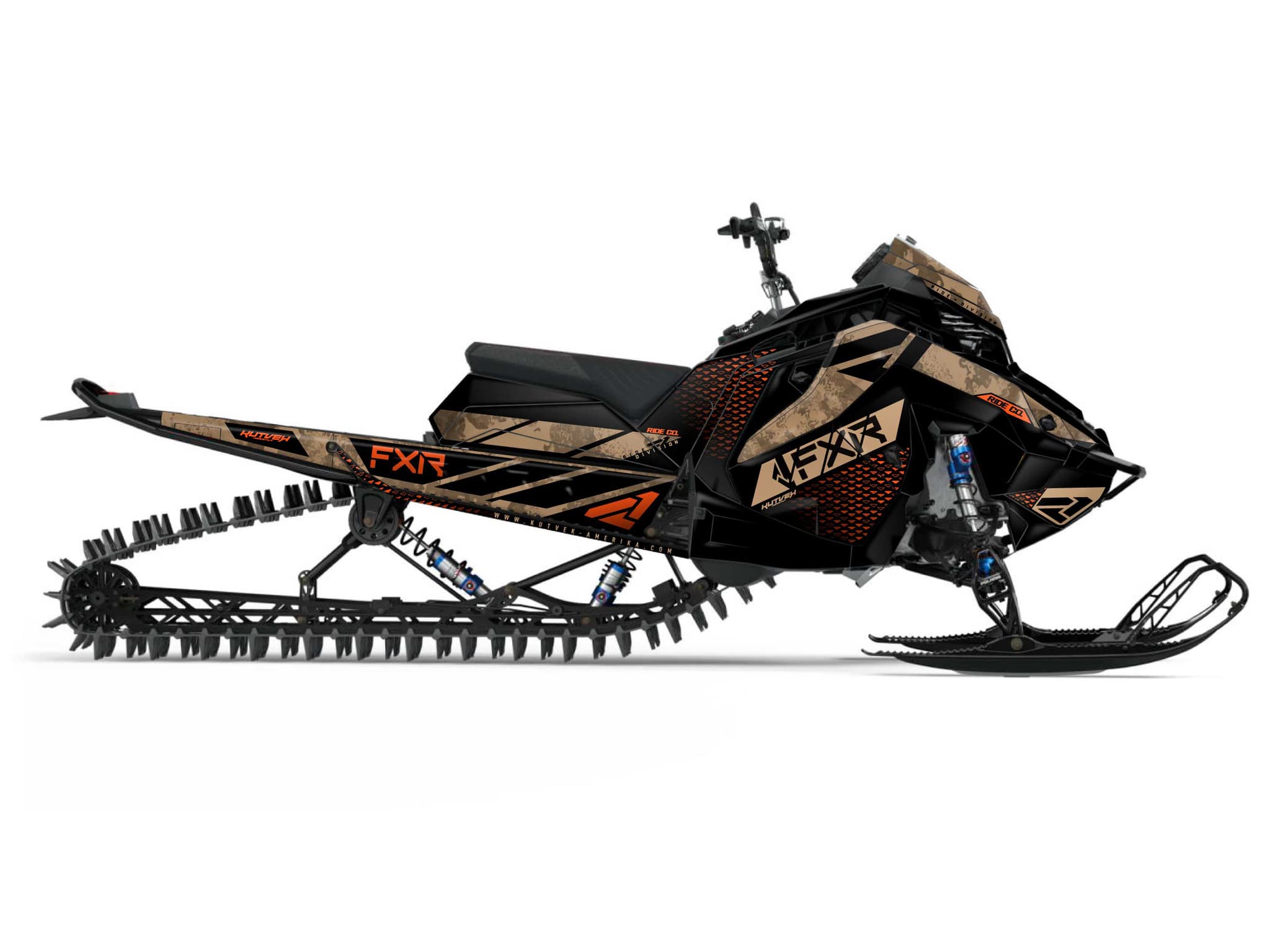Kit graphique Motoneige POLARIS 600R Race Sled FXR INERT Beige