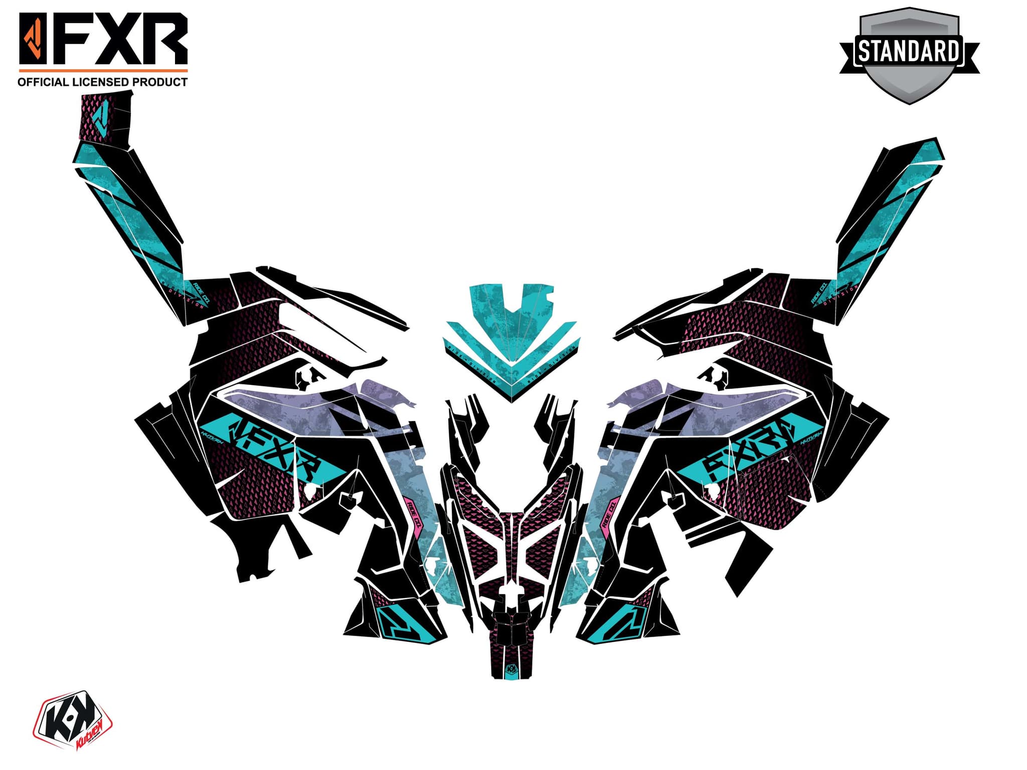kit decorativo motoslitte da neve polaris 600r race sled fxr inert turchese | Polaris | Kutvek - View 2