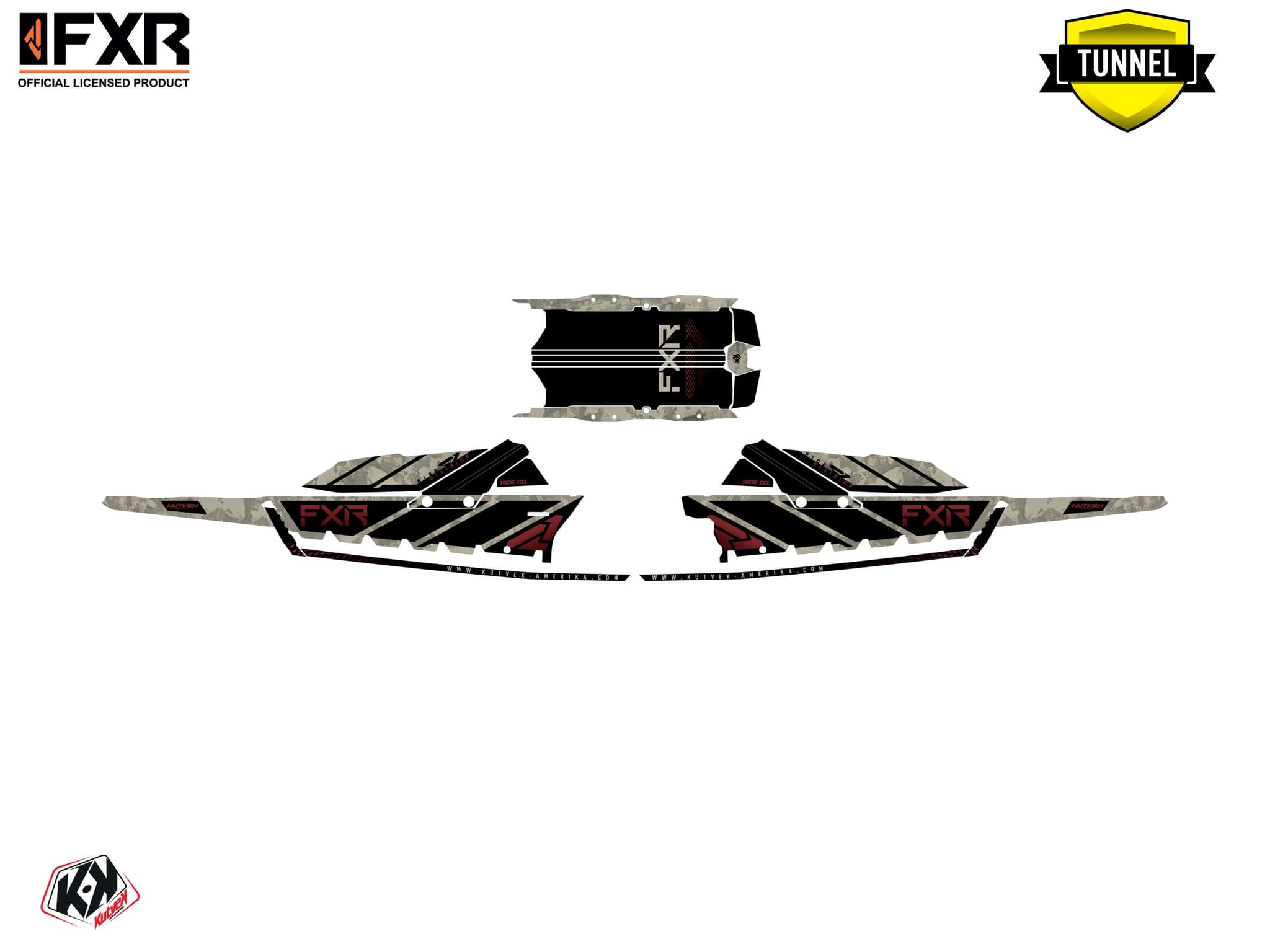 Kit graphique Motoneige SKIDOO MXZ BLIZZARD 800R E-TEC FXR INERT Beige | Skidoo | Kutvek - View 5