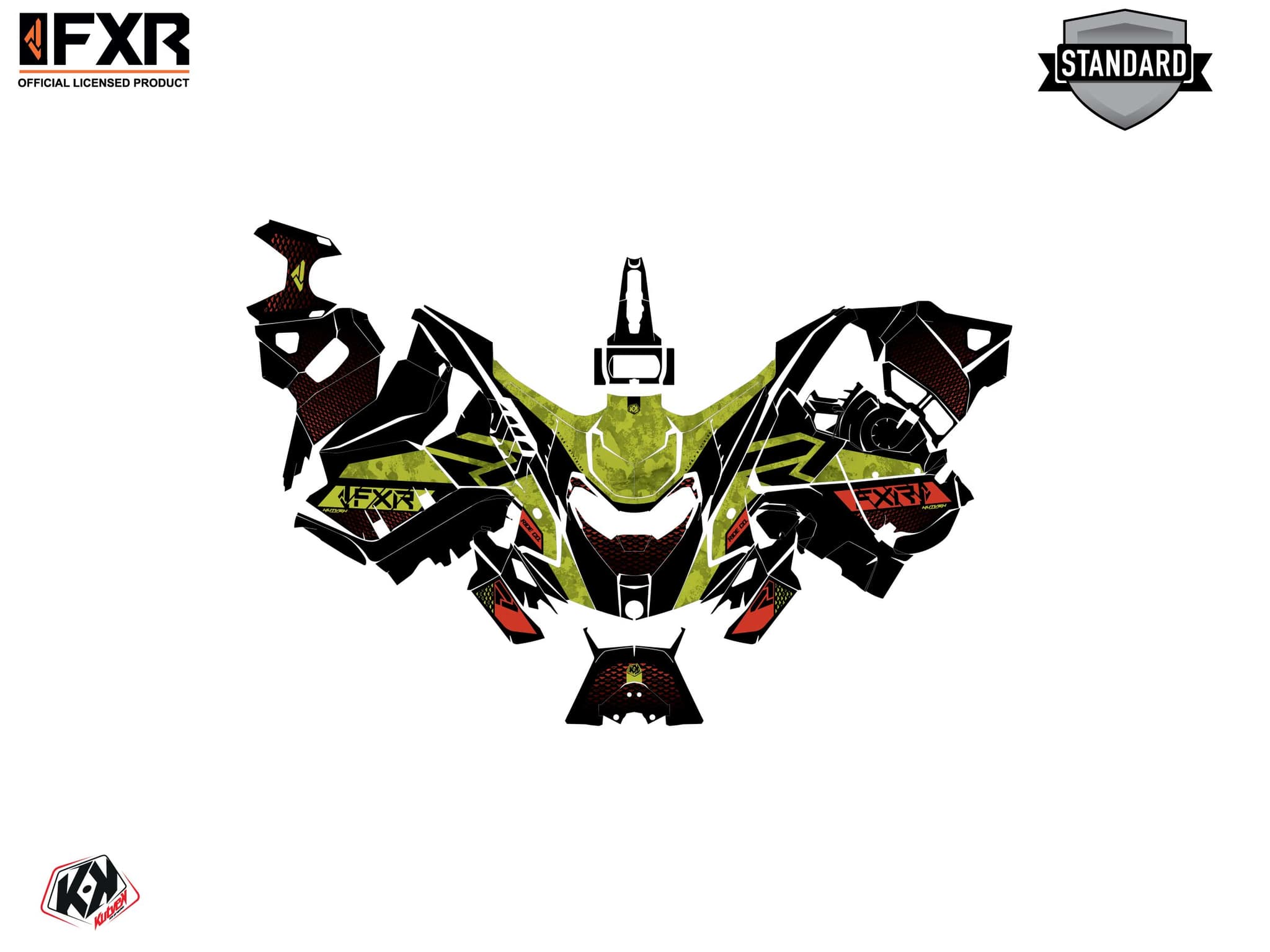 Kit graphique Motoneige SKIDOO BACKCOUNTRY 600R E-TEC FXR INERT Vert | Skidoo | Kutvek - View 2