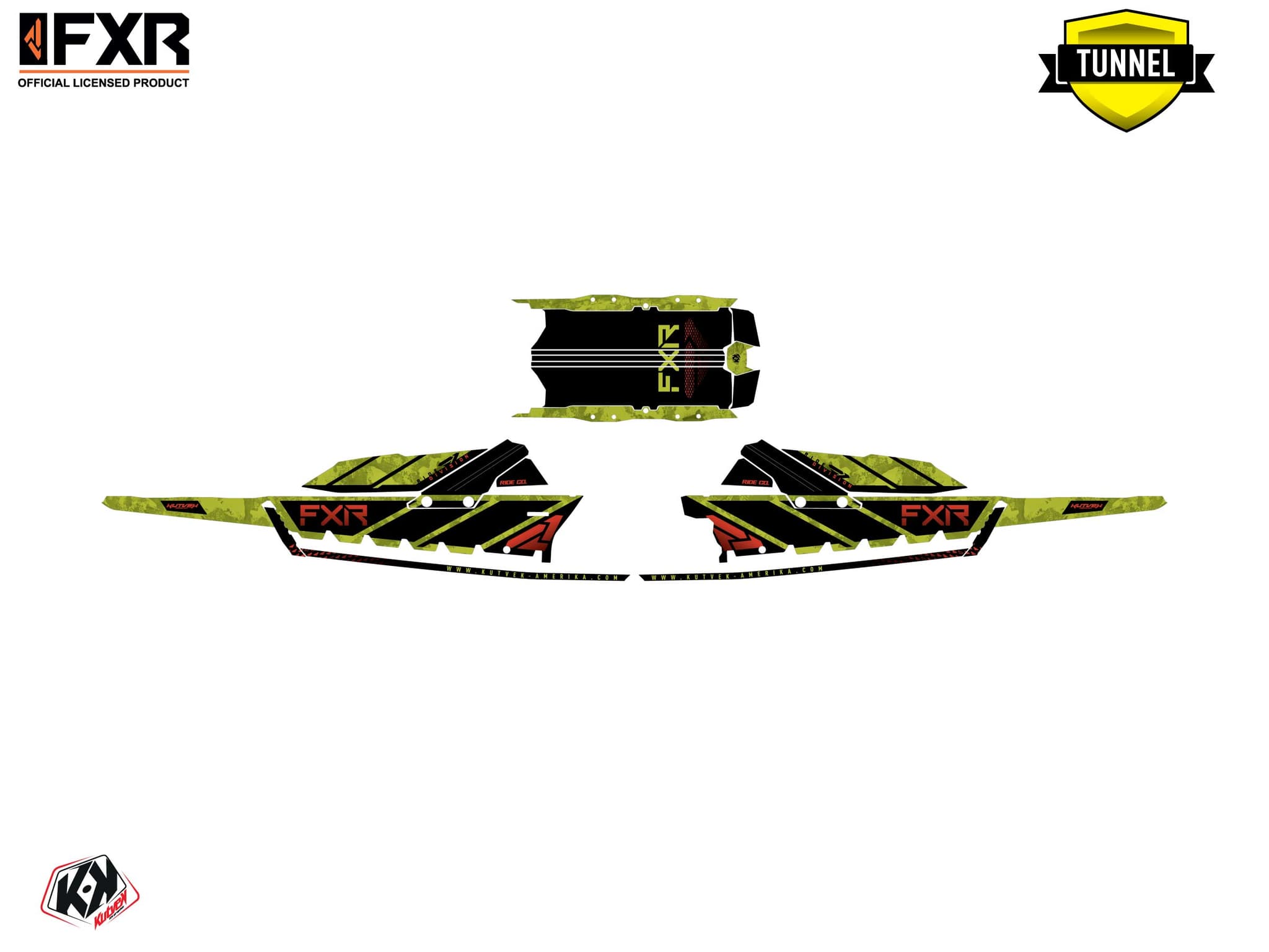 Kit graphique Motoneige SKIDOO MXZ BLIZZARD 800R E-TEC FXR INERT Vert | Skidoo | Kutvek - View 5