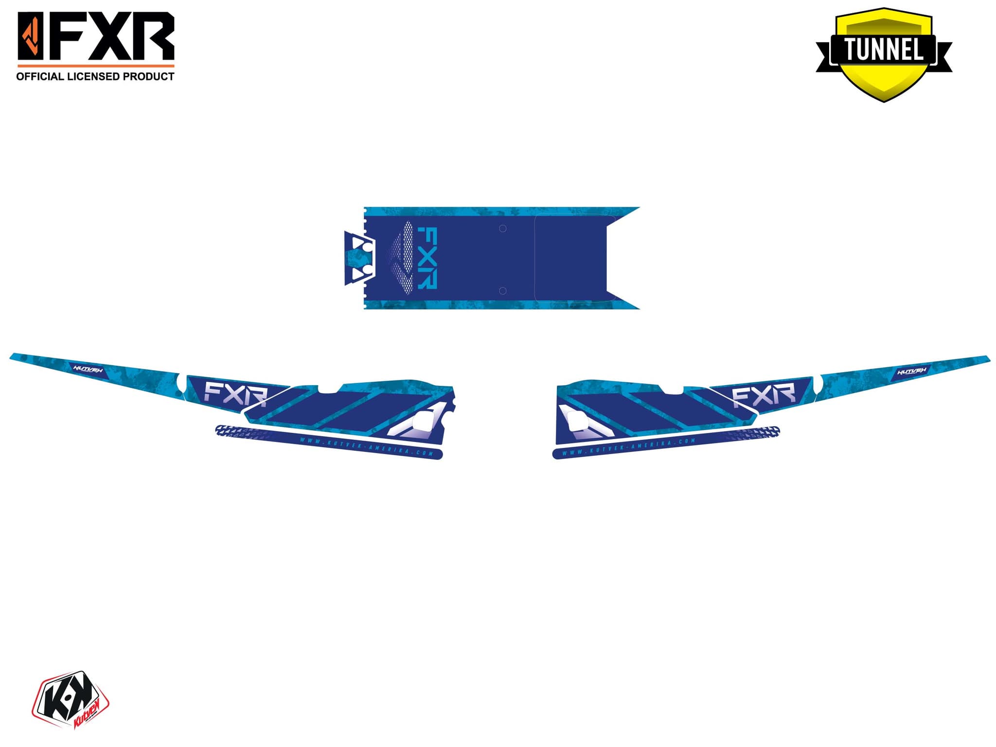 Kit graphique Motoneige YAMAHA PHAZER FXR INERT Bleu | Yamaha | Kutvek - View 5