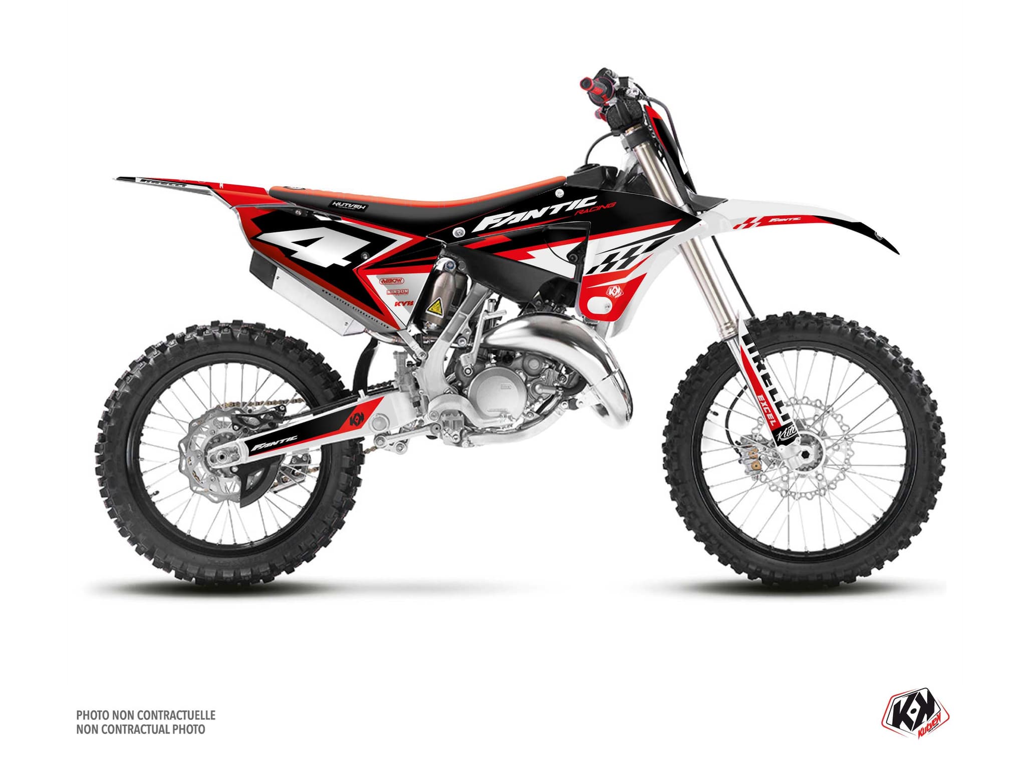 kit graphique motocross fantic xx 125 inkline rouge  