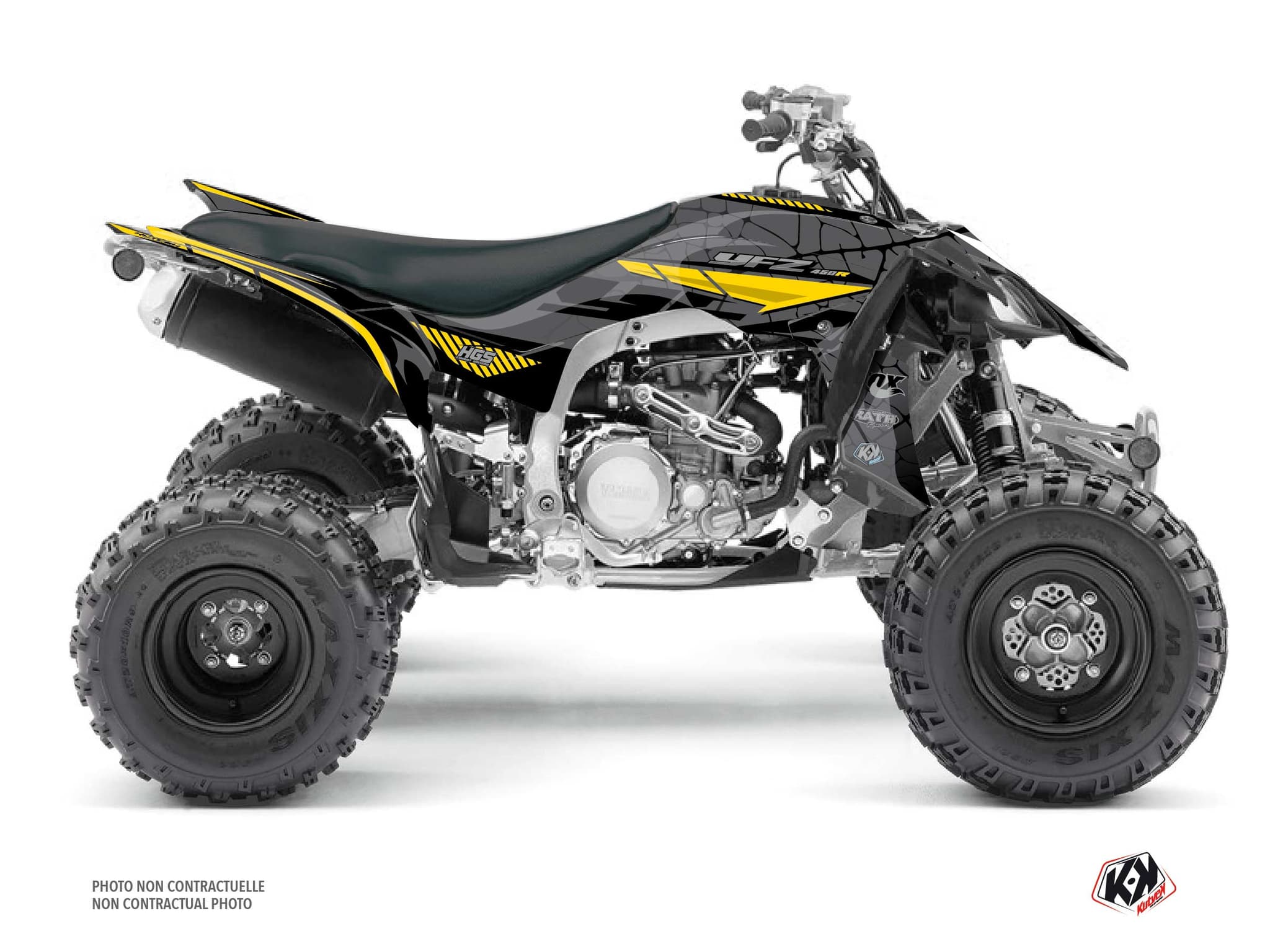 Kit graphique Quad Kaiman Yamaha 450 YFZ R Noir Jaune