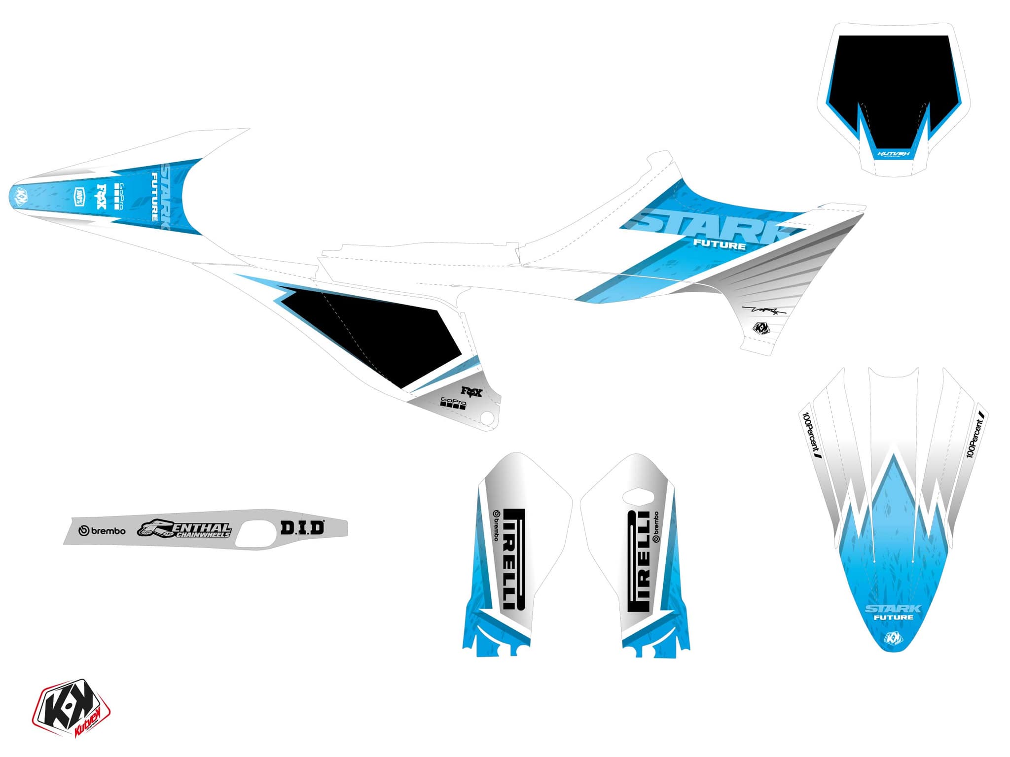 kit de decoración ion blanco motocross stark future varg | Stark Future | Kutvek - View 2